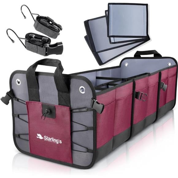 Starling's Car Trunk Organizer - Durable Storage SUV Cargo Organizer Adjustable